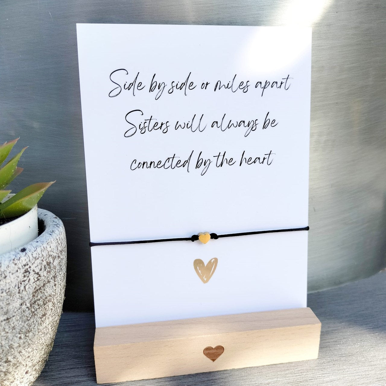 Satijnen Armbandje Connected By The Heart – Een Teken van Jullie Bijzondere Band