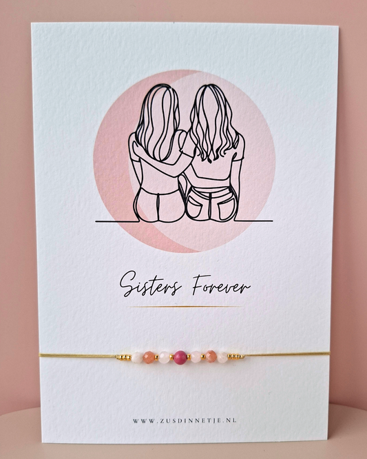 Zussenarmbandje met Edelstenen – Rhodoniet Kraal